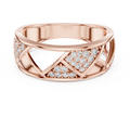 Neravienne Crossweave Round Diamond Ring