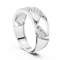Neravienne Crossweave Round Diamond Ring