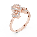 Seravielle Triple Petal Pavé Diamond Ring