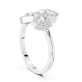 Seravielle Triple Petal Pavé Diamond Ring