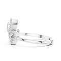 Seravielle Triple Petal Pavé Diamond Ring