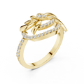 Celestienne Floral Swirl Diamond Ring