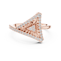 Valerienne Triangular Pavé Diamond Ring