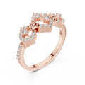 Seravienne Geometric Cluster Diamond Ring