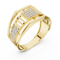 Elarienne Openwork Pavé Round Diamond Ring