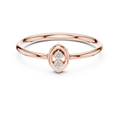 Serenelle Teardrop Round Diamond Ring
