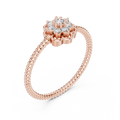 Serenelle Floral Cluster Round Diamond Ring