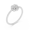 Serenelle Floral Cluster Round Diamond Ring