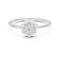 Serenelle Floral Cluster Round Diamond Ring