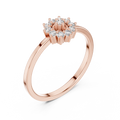 Aurevella Floral Cluster Round Diamond Ring