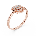 Evelisse Floral Halo Round Diamond Ring