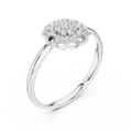 Evelisse Floral Halo Round Diamond Ring