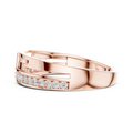 Cyravienne Linear Pavé Round Diamond Ring