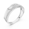 Cyravienne Linear Pavé Round Diamond Ring
