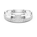 Cyravienne Linear Pavé Round Diamond Ring