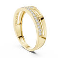Cyravienne Linear Pavé Round Diamond Ring