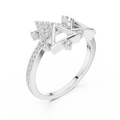 Elvarienne Geometric Round Diamond Ring