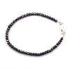 14 CT Black Diamond Beaded Bracelet, 2.80 mm Beads, 925 Sterling Silver, 6.5–8.5 Inches