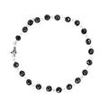 Black Diamonds Bracelet - 18 cts.4 mm. 6-8".Silver Clasp.CERTIFIED.AAA - ZeeDiamonds