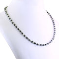 Black & White Diamonds Necklace-18 inches-Gold Clasp.AAA.Earth Mined. - ZeeDiamonds