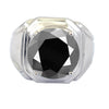 6 Ct AAA Certified Round Brilliant Cut Black Diamond Unisex Ring in 925 Silver. Great Shine & Latest Collection