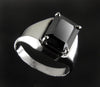 3 Ct Stunning Emerald Cut Black Diamond Solitaire Men's Ring, AAA Quality! Great Shine & Luster