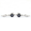 2.60 Ct Certified Black Diamond Stud In Dangler Style with Diamond Accents - ZeeDiamonds