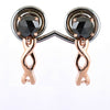 1.70 Ct, Rose-Cut Black Diamond Studs In Dangler Style, Latest Design - ZeeDiamonds