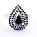 1.70 Cts Certified Pear Shape Black Diamond with Black Accents - ZeeDiamonds