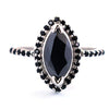 1.70 Ct Certified Marquise Shape Black Diamond with Black Accents, Gorgeous Look & Latest Collection