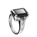 7-10 Ct Radiant Cut Black Diamond Designer Ring for Men's - ZeeDiamonds