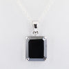 4 Ct, Certified Black Diamond Solitaire Pendant In White Gold Finish - ZeeDiamonds