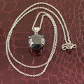 6 Ct Round Cut Black Diamond Pendant in 925 Sterling Silver- Free Chain - ZeeDiamonds
