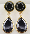 7 Carat Dangler Style Black Diamond Earrings Studs In Sterling Silver - ZeeDiamonds