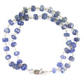 5 mm 100% Certified Tanzanite Gemstone Beads Silver Wire Fancy Bracelet - ZeeDiamonds