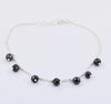 AAA Certified, 4 mm Black Diamond Chain Bracelet in 925 Silver, Hanging Style & Latest Collection