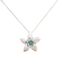 Gorgeous 0.85 Ct, Blue Diamond Flower Pendant, 100% Certified - ZeeDiamonds