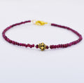 AAA Certified 4 mm Ruby Gemstone Bracelet with Silver Finding - ZeeDiamonds