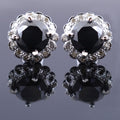 0.60 Ct Each, Certified Black Diamond Designer Accents Studs - ZeeDiamonds