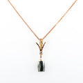 5.70 Ct, Black Diamond Beautiful Rose Gold Pendant For Gift - ZeeDiamonds