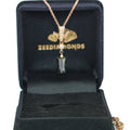 5.70 Ct, Black Diamond Beautiful Rose Gold Pendant For Gift - ZeeDiamonds