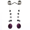 4 mm Certified Black Diamond Dangler Earrings with Ruby Gemstone, Amazing Look with Great Shine