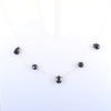 AAA Certified Black Diamonds Chain Necklace in 925 Silver, Amazing Collection & Great Shine , Certified! Free Diamond Studs.