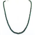 154 Ct Single Line Natural Emerald Gemstone Necklace, Great Gift - ZeeDiamonds
