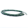 154 Ct Single Line Natural Emerald Gemstone Necklace, Great Gift - ZeeDiamonds