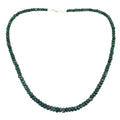154 Ct Single Line Natural Emerald Gemstone Necklace, Great Gift - ZeeDiamonds