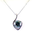 1.50 Ct, Elegant Blue Diamond Heart Shape Pendant, 100% Certified - ZeeDiamonds