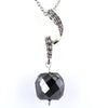 10.65 Ct Certified Black Diamond Bead Pendant in 925 Silver with Beautiful Silver Loop, For Gift