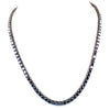 Black Diamond Men's Tennis Necklace.Great Shine & Luster!100% Genuine Certified. - ZeeDiamonds