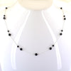 3 mm, 5 mm Certified Round Black Diamonds Chain Necklace in 925 Silver, Great Sparkle & Luster , Certified! Free Diamond Studs.